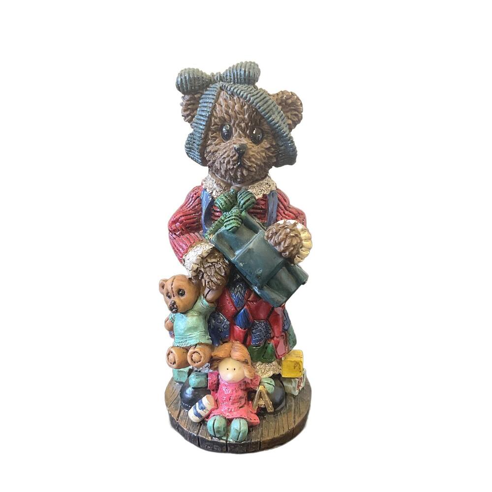 K'S Collection Big Eyed Bears Christmas Bears Figurines Vintage Collectable